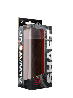 shaft model j 8.5 inch liquid silicone dong mahogany