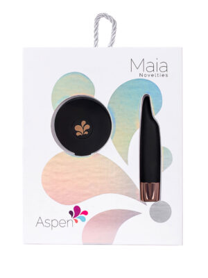 aspen 15 function rechargeable wireless flickering tip vibrator black
