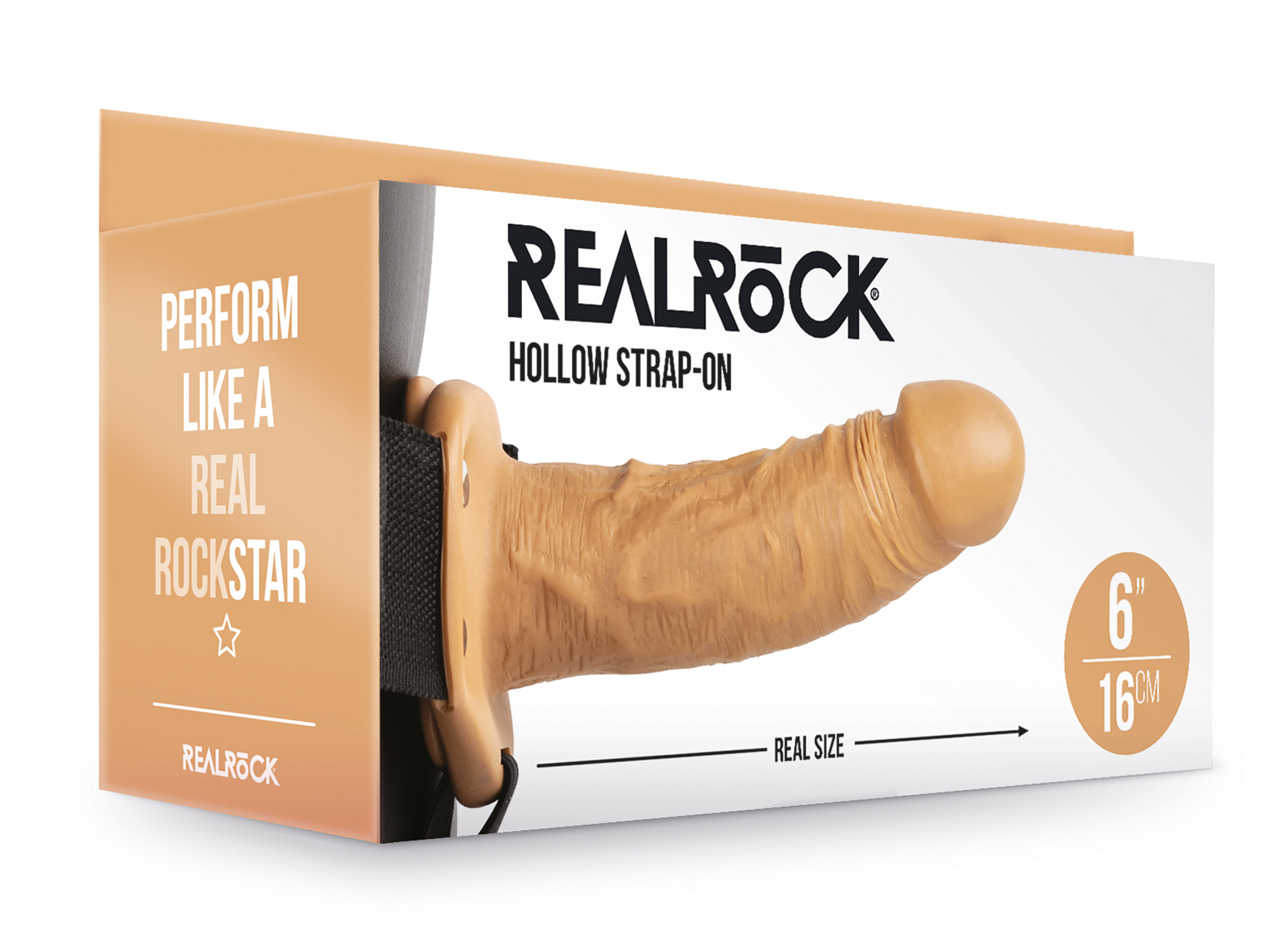 hollow strap on without balls 6 inch tan hollow strap on without balls 6 inch tan