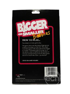 play wiv me bigger or smaller boobs card game