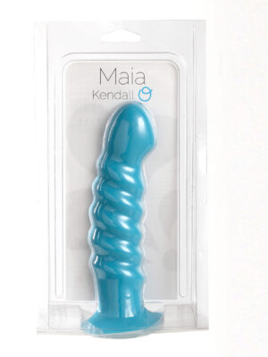kendall silicone dong swirled satin finish neon blue