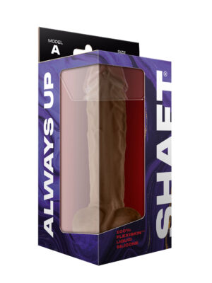 shaft model a 10.5 inch liquid silicone dong with balls oak