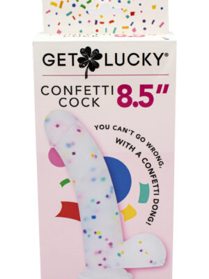8.5" confetti cock 8.5" confetti cock