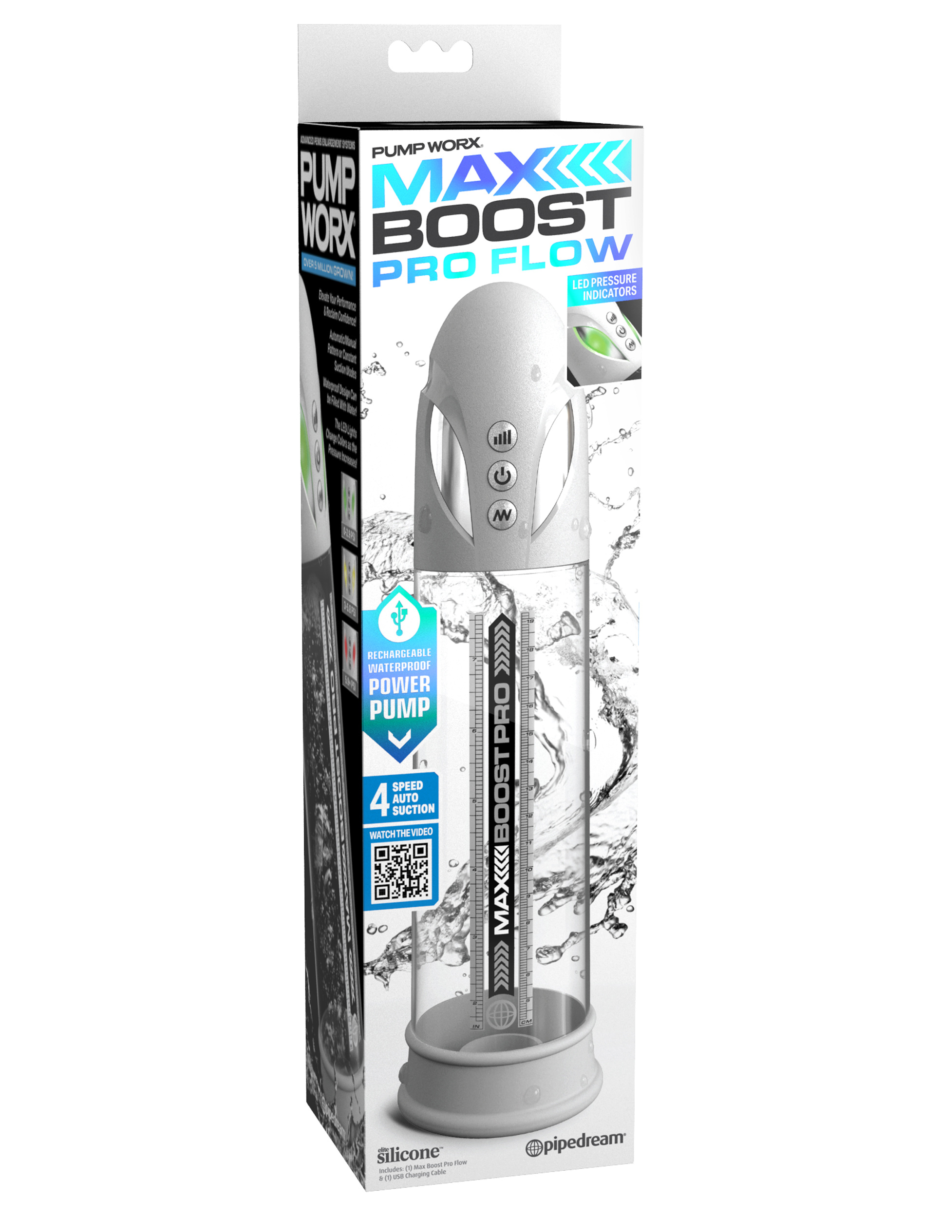 max boost pro flow white/clear