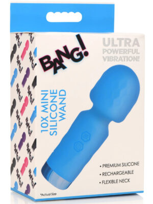 10x mini silicone wand blue