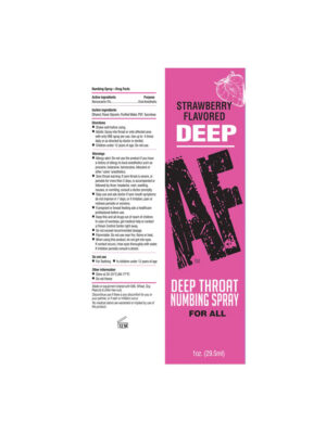 deep af numbing throat spray 1 oz strawberry