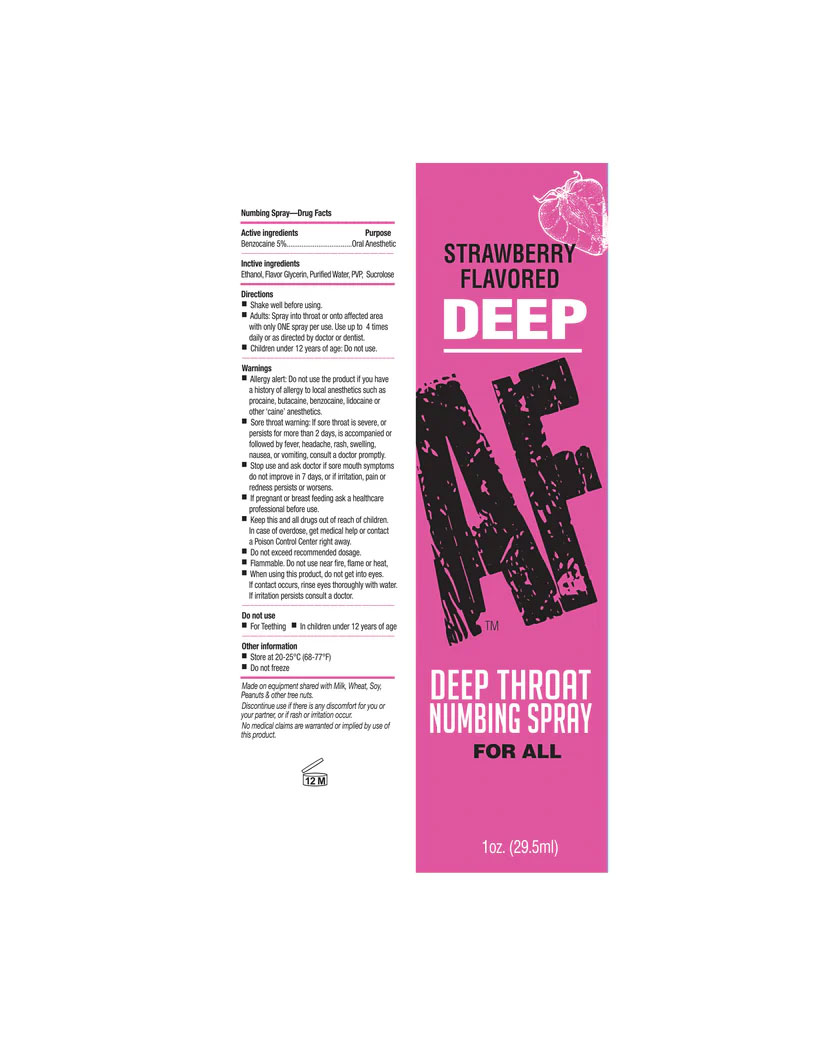 deep af numbing throat spray 1 oz strawberry deep af numbing throat spray 1 oz strawberry