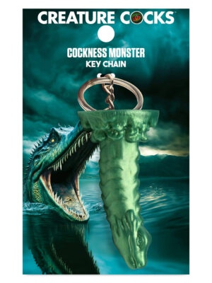 cockness monster keychain green