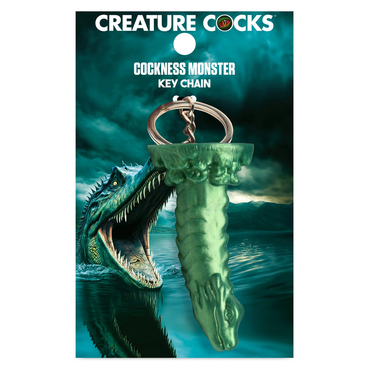cockness monster keychain green cockness monster keychain green