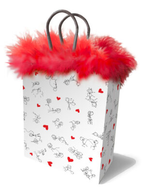 stick figures gift bag red stick figures gift bag red