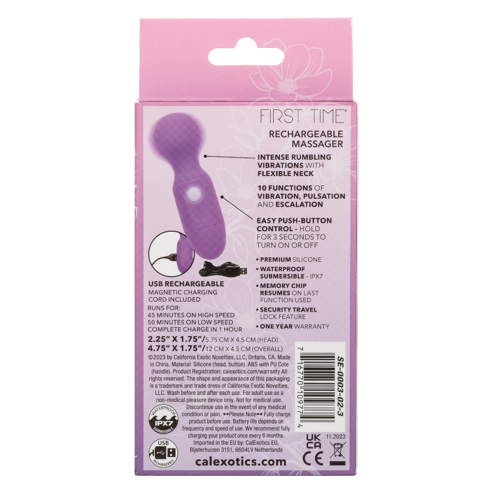 first time rechargeable massager purple first time rechargeable massager purple