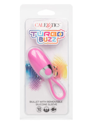 turbo buzz bullet with removable silicone sleeve pink