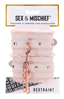 peaches n creame fur handcuffs pink peaches n creame fur handcuffs pink