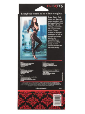 scandal lace body suit one size black