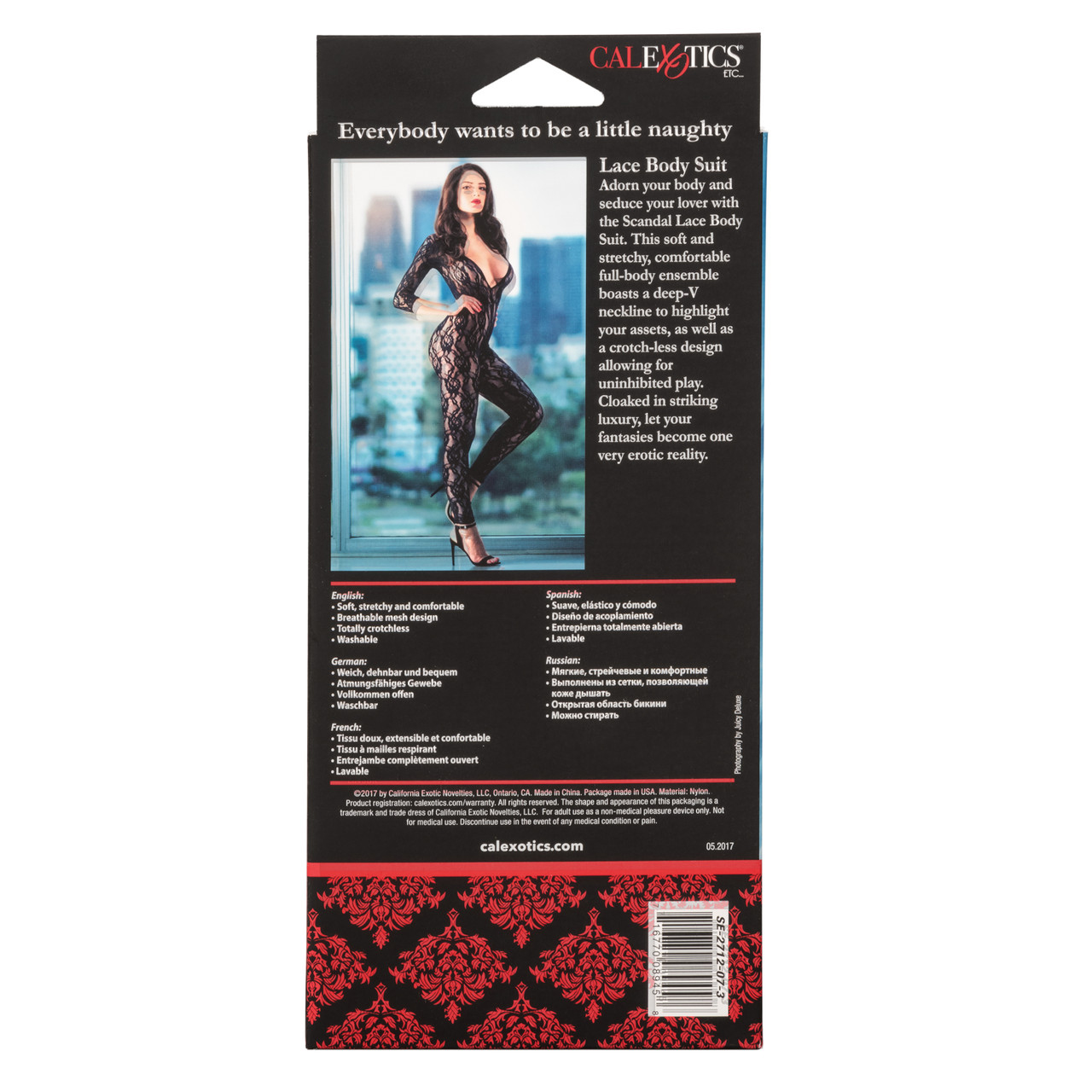 scandal lace body suit one size black