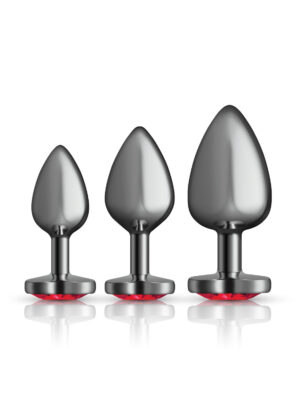 red heart gem anal trainer kit gunmetal