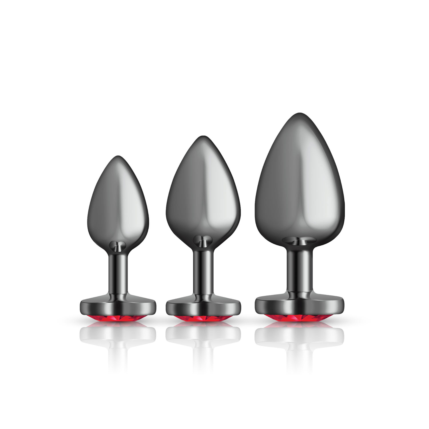 red heart gem anal trainer kit gunmetal