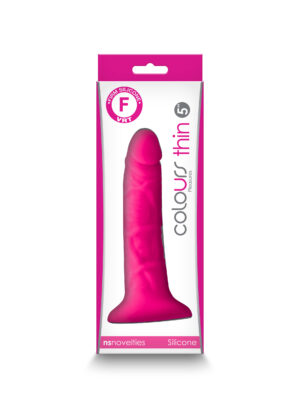 colours pleasures thin 5 inch dildo pink