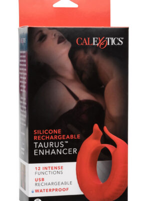 silicone rechargeable taurus enhancer red