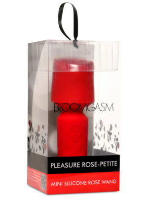 pleasure rose petite mini silicone rose wand red