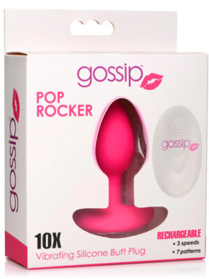 gossip pop rocker 10x vibrating silicone plug magenta