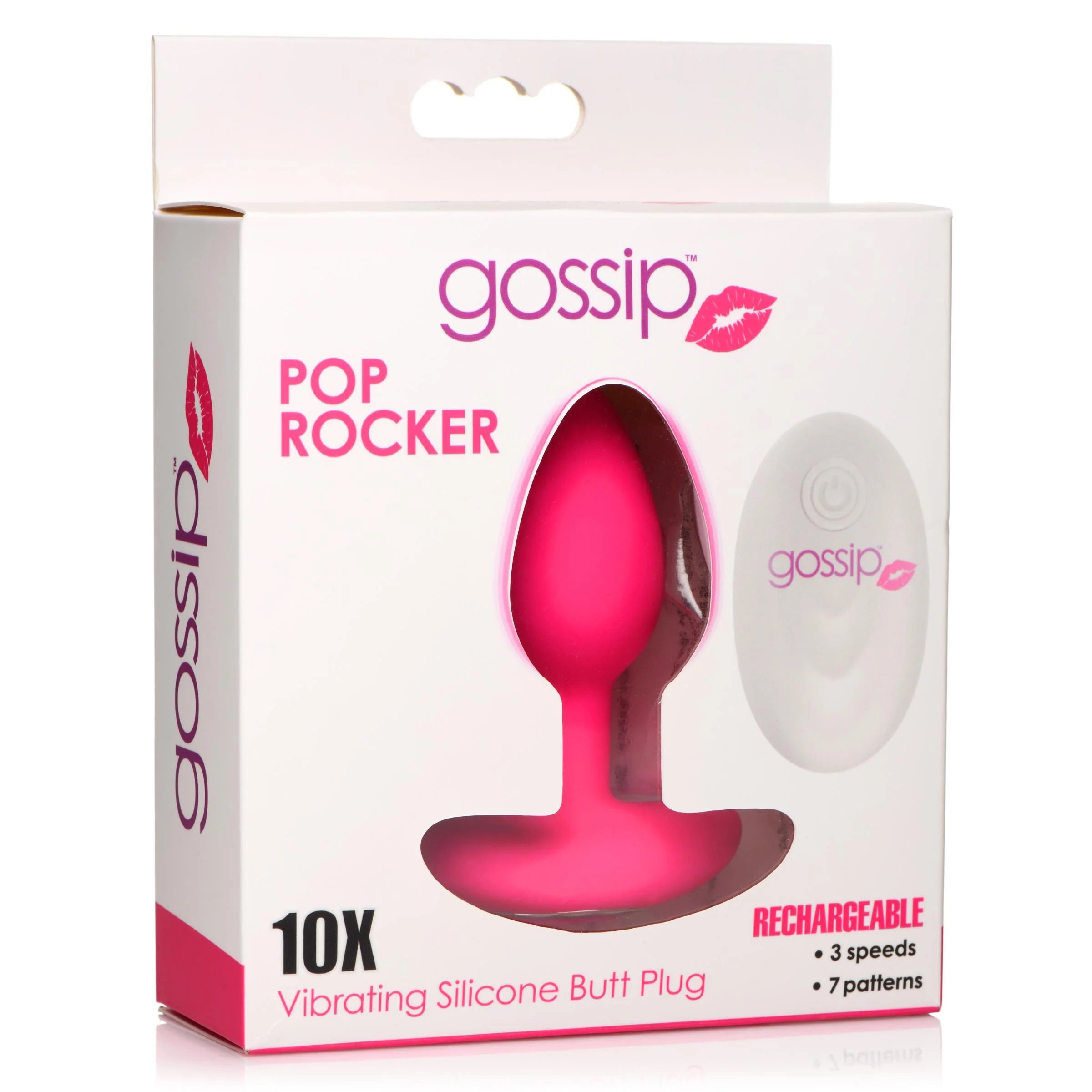 gossip pop rocker 10x vibrating silicone plug magenta