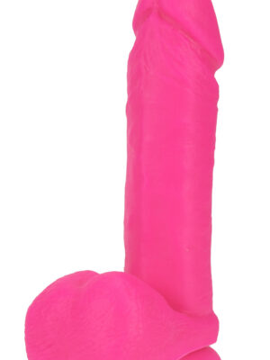 neo 8 inch dual density dildo neon pink