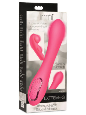 extreme g inflating g spot silicone vibrator pink