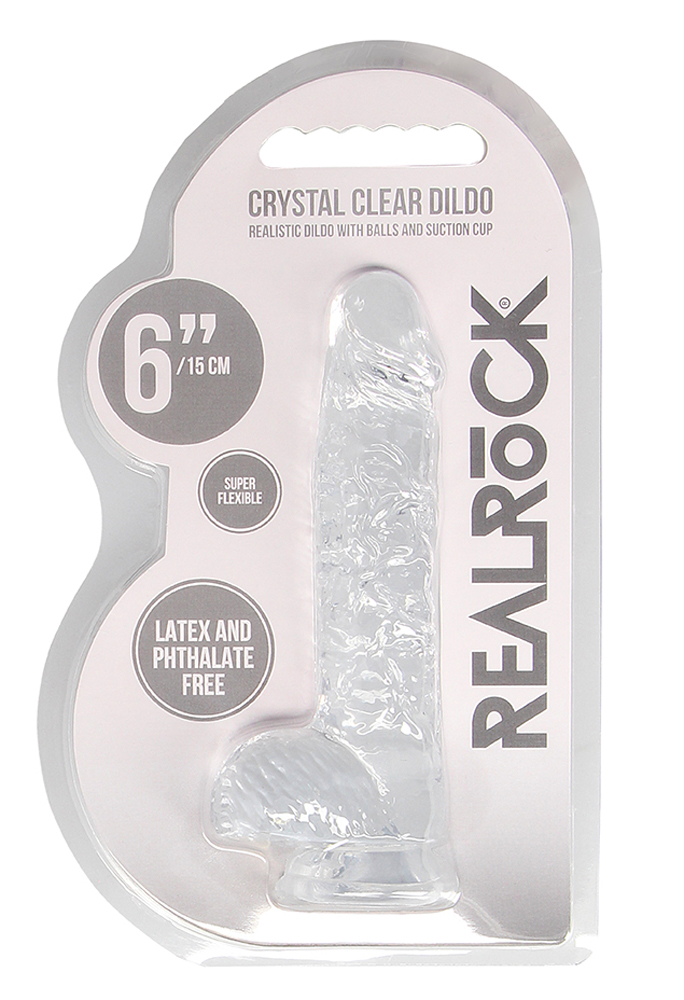 6 inch realistic dildo with balls translucent 6 inch realistic dildo with balls translucent