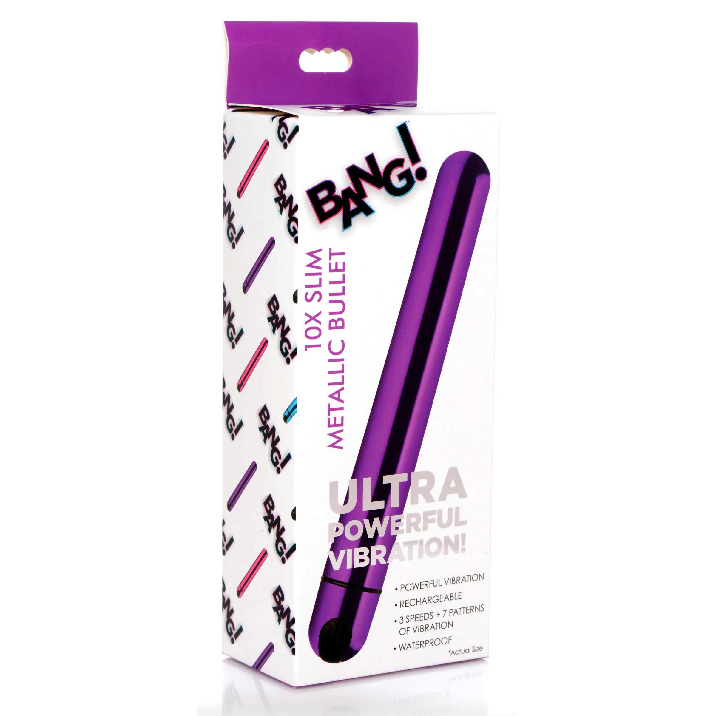 10x slim metallic bullet purple