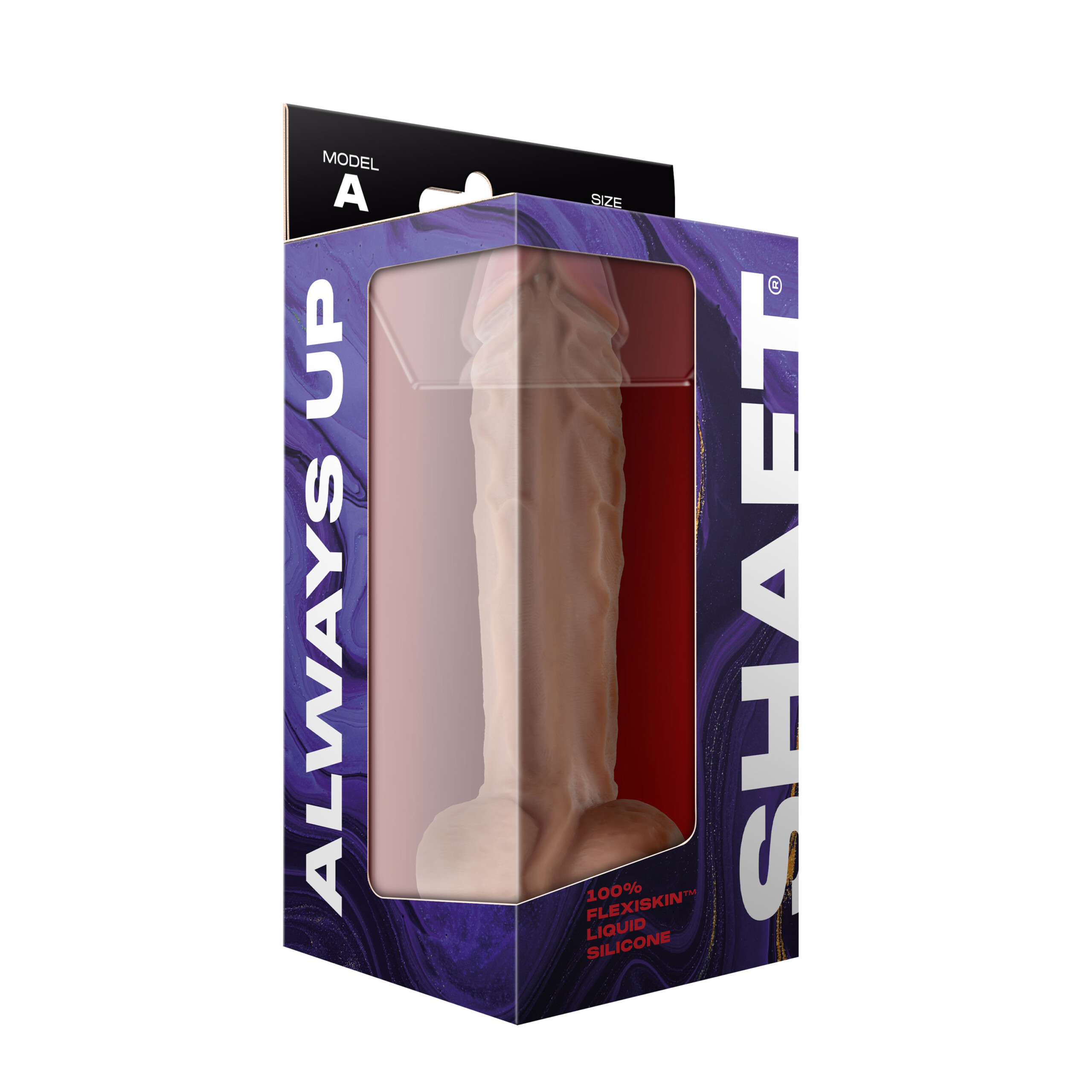 shaft model a 10.5 inch liquid silicone dong with balls pine