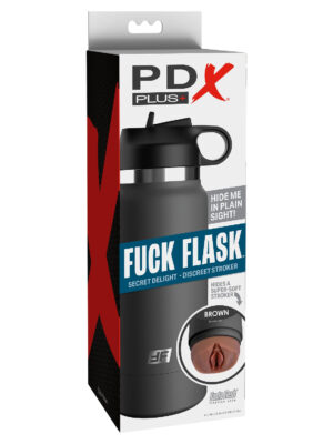 fuck flask secret delight grey bottle brown