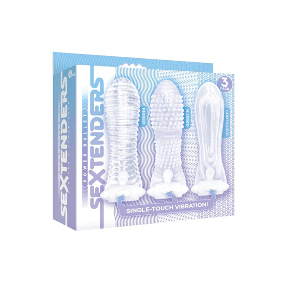 icon brands vibrating sextenders 3 pack clear