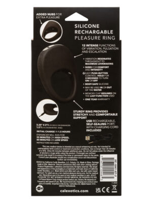 silicone rechargeable pleasure ring black black