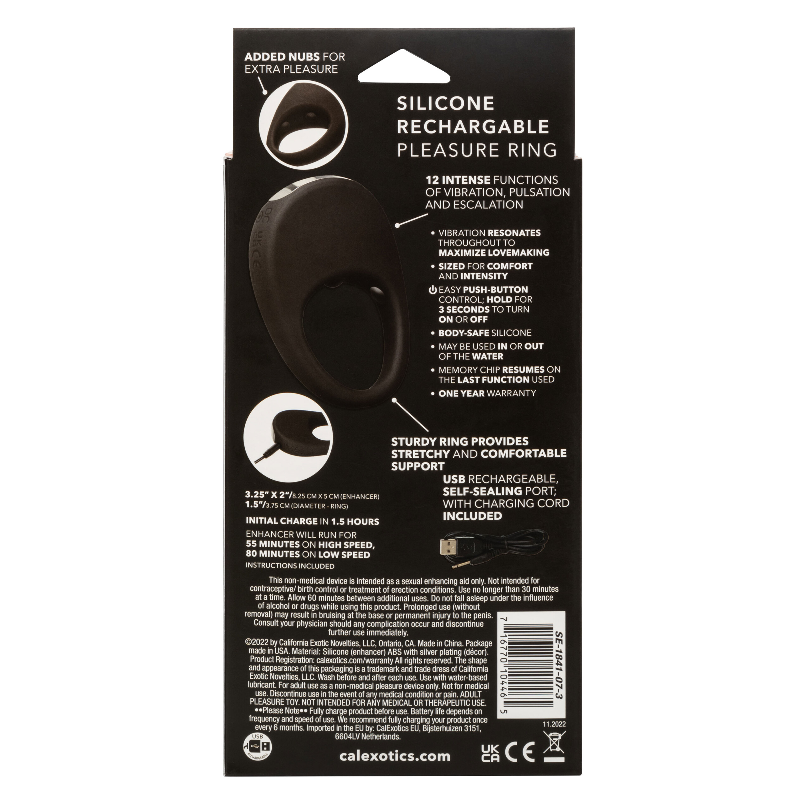 silicone rechargeable pleasure ring black black silicone rechargeable pleasure ring black black