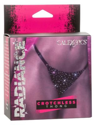 radiance crotchless thong one size black