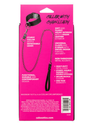 euphoria collection collar with chain leash black euphoria collection collar with chain leash black