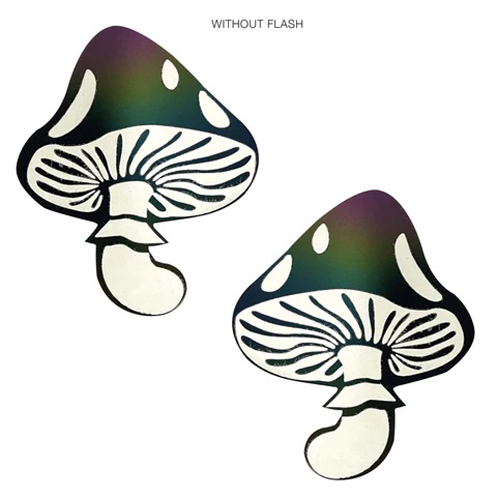 rainbow reflective toadstool nipple cover pasties rainbow reflective toadstool nipple cover pasties