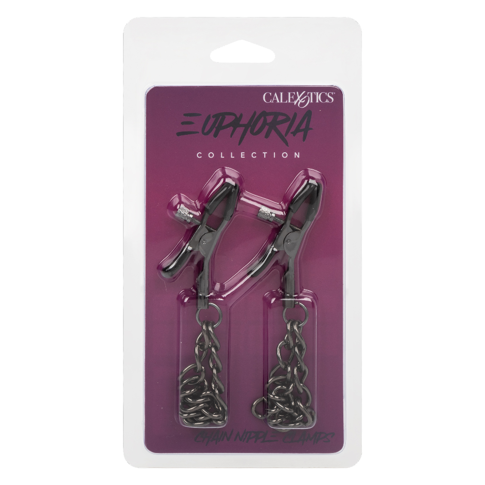 euphoria collection chain nipple clamps black