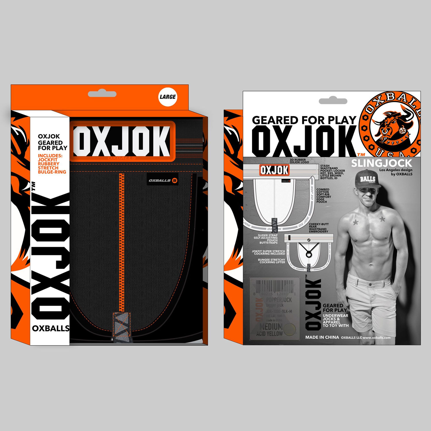 slingjock upthrust slider strap jock black iron xl