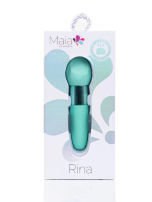 rina rechargeable dual motor silicone 15 function vibrator green