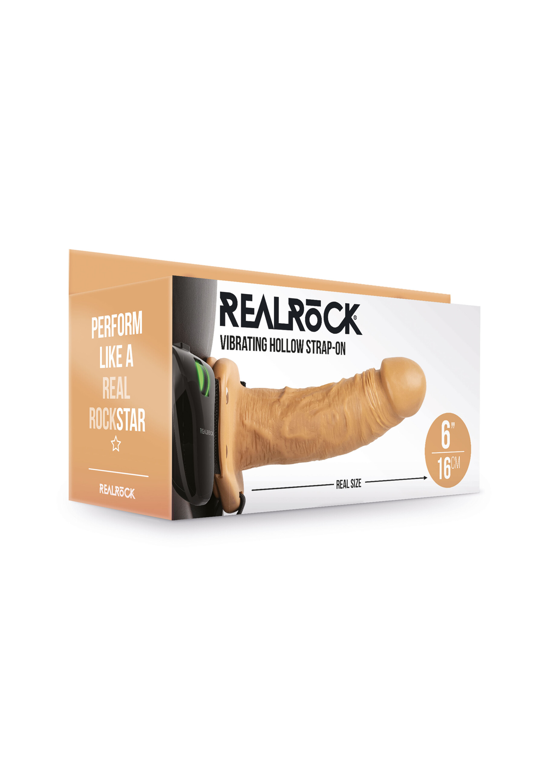 vibrating hollow strapon without balls 6 inch balls 6 inch tan
