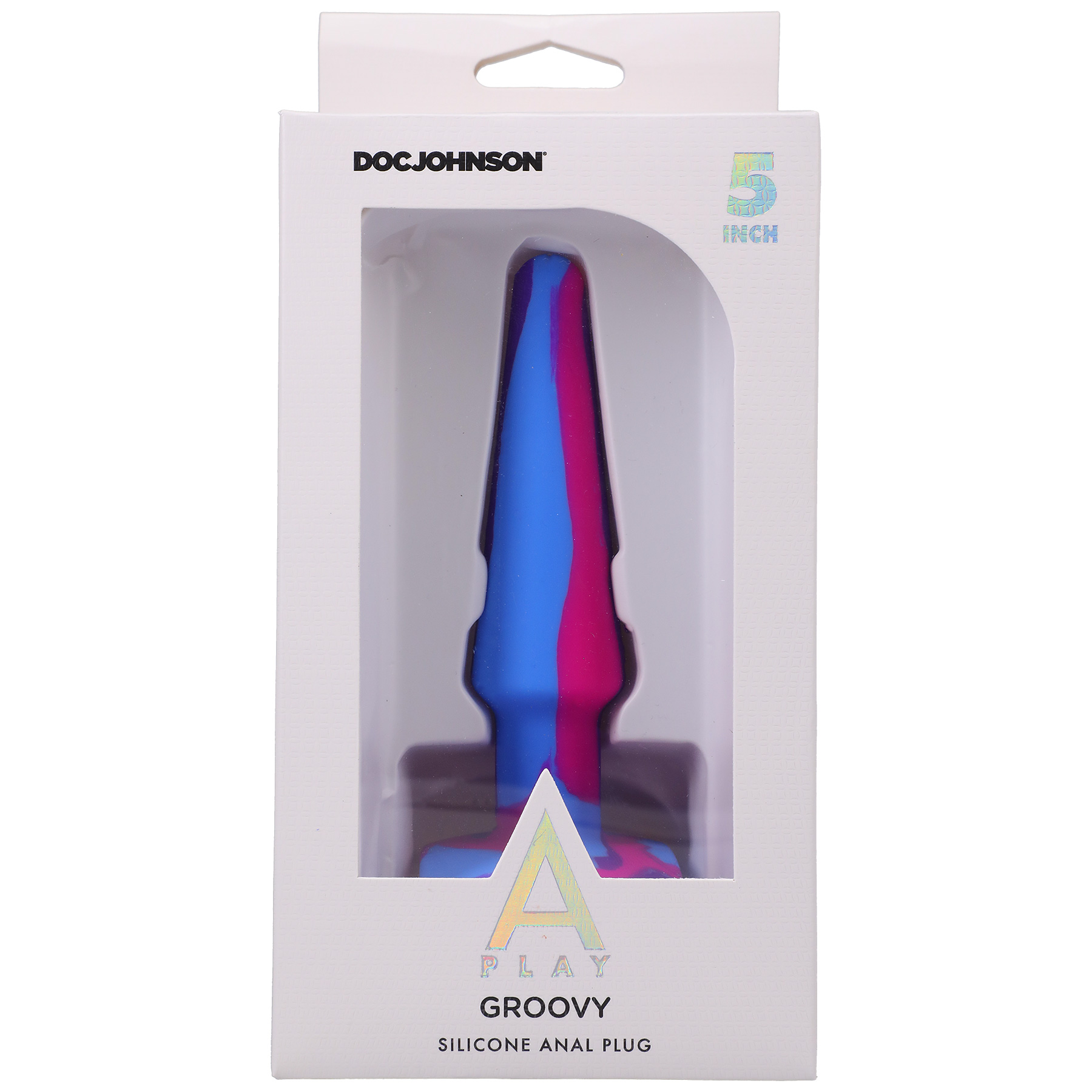 a play groovy silicone anal plug 5 inch berry