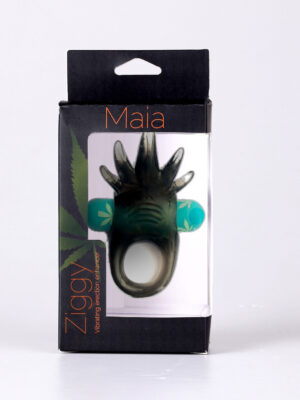 ziggy pot leaf usb rechargeable vibrating erection enhancer ring 420 series