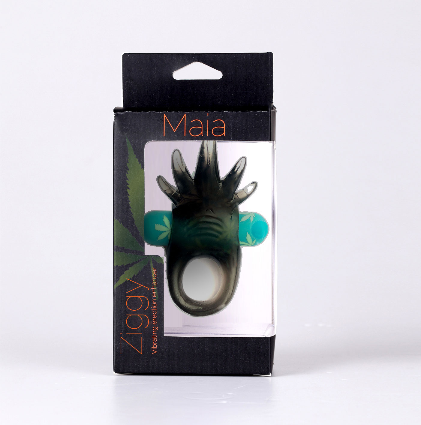 ziggy pot leaf usb rechargeable vibrating erection enhancer ring 420 series