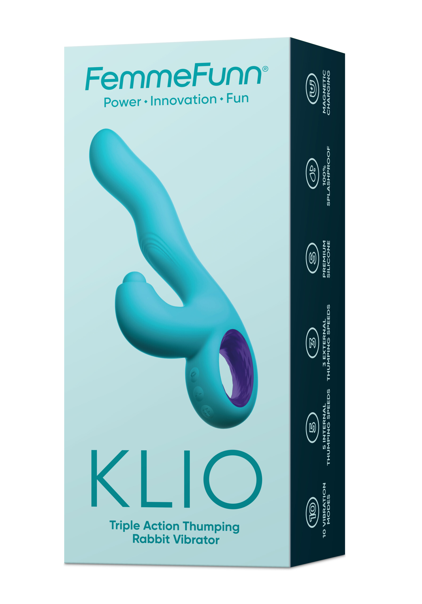klio triple action thumping rabbit vibrator turquoise
