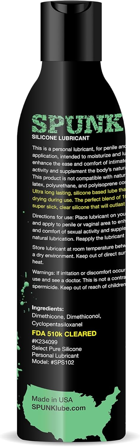 spunk lube pure silicone cap 8 fl oz spunk lube pure silicone cap 8 fl oz