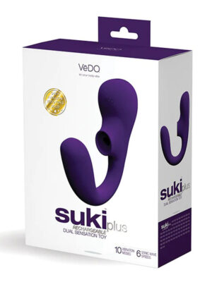 suki plus rechargeable dual sonic vibe deep purple