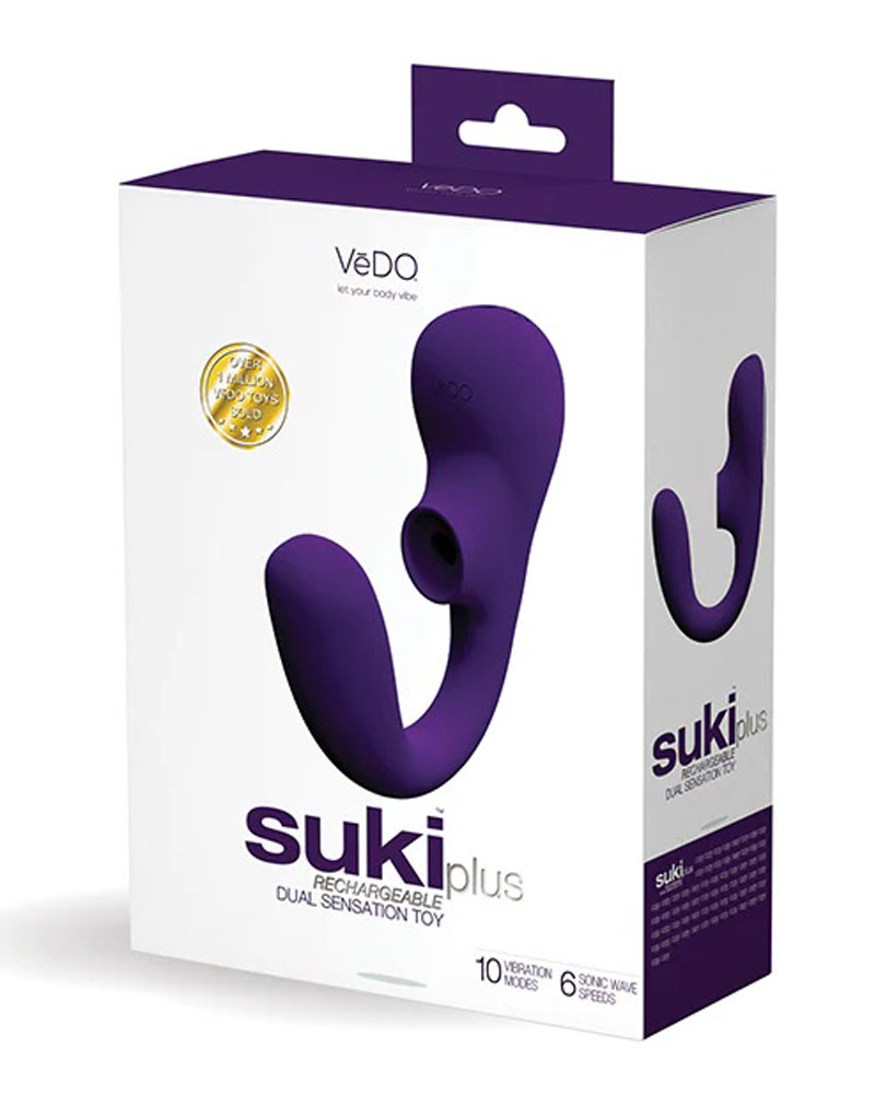 suki plus rechargeable dual sonic vibe deep purple