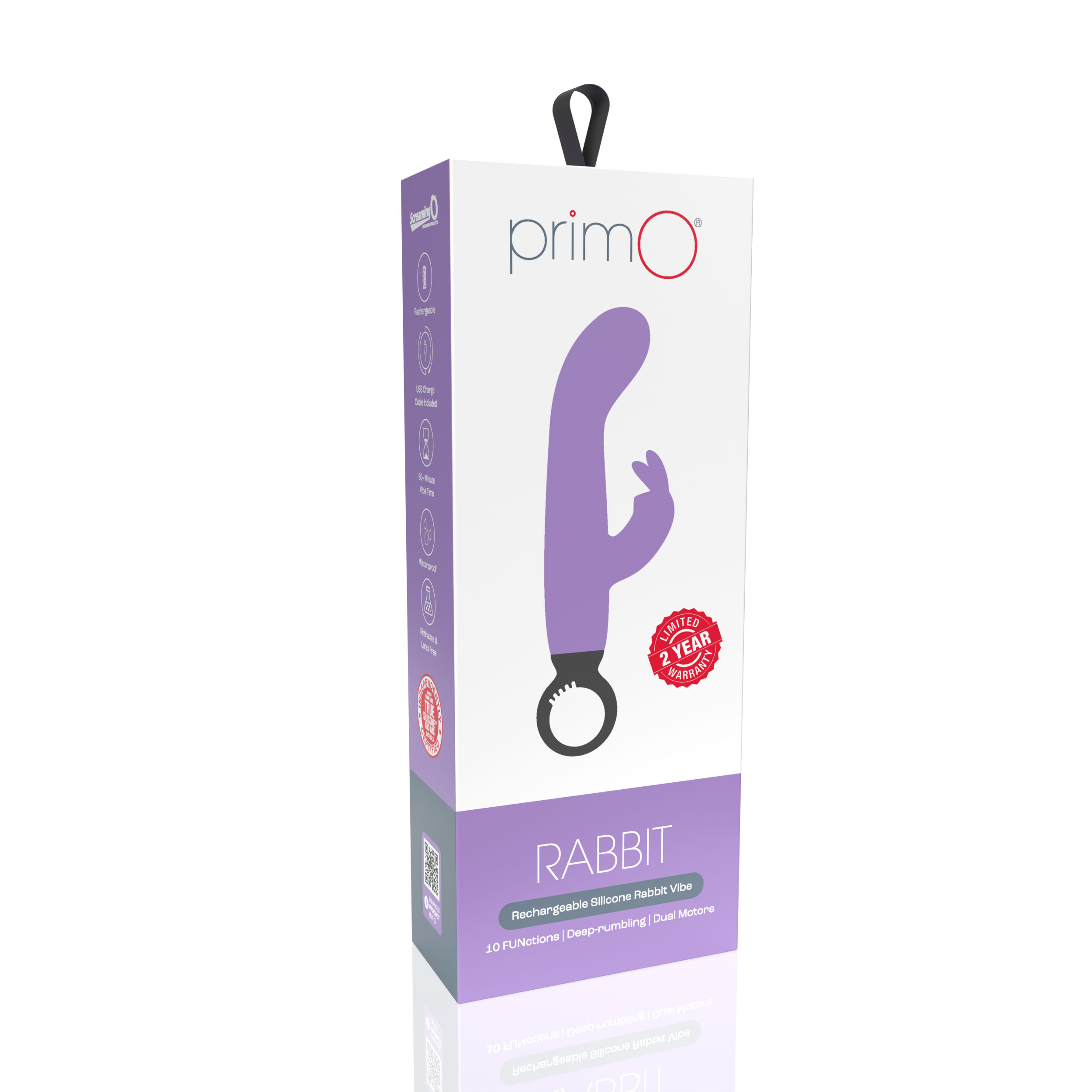 primo rabbit rechargeable vibrator lilac